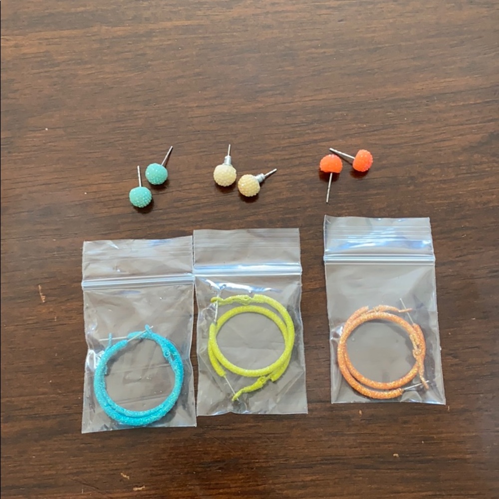 hoop earrings with matching stud